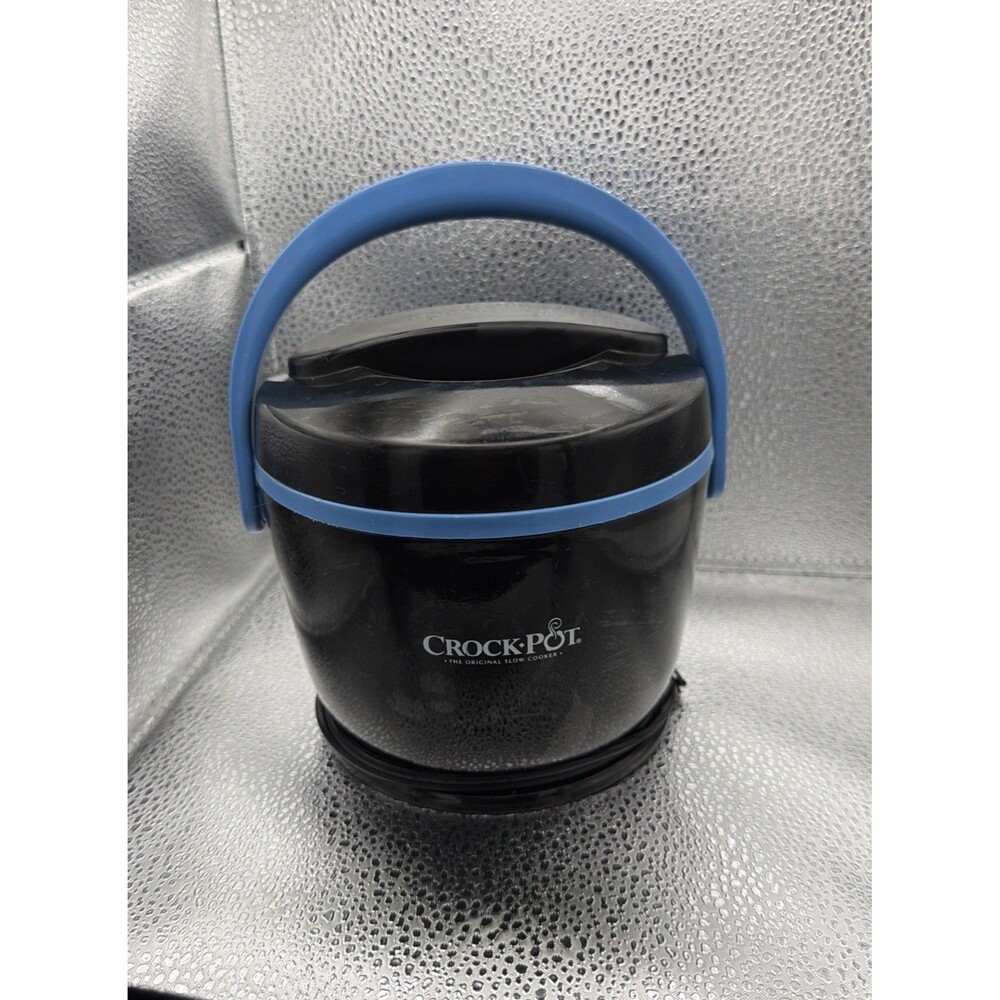 Crock-Pot Lunch Crock Food Warmer Blue Black 20 Oz Heat Travel Carry Slow Cooker